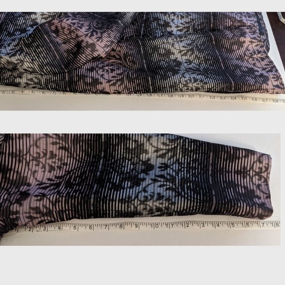 Metallic Blazer Black Gray Purple Baroque Pattern - Picture 6 of 10